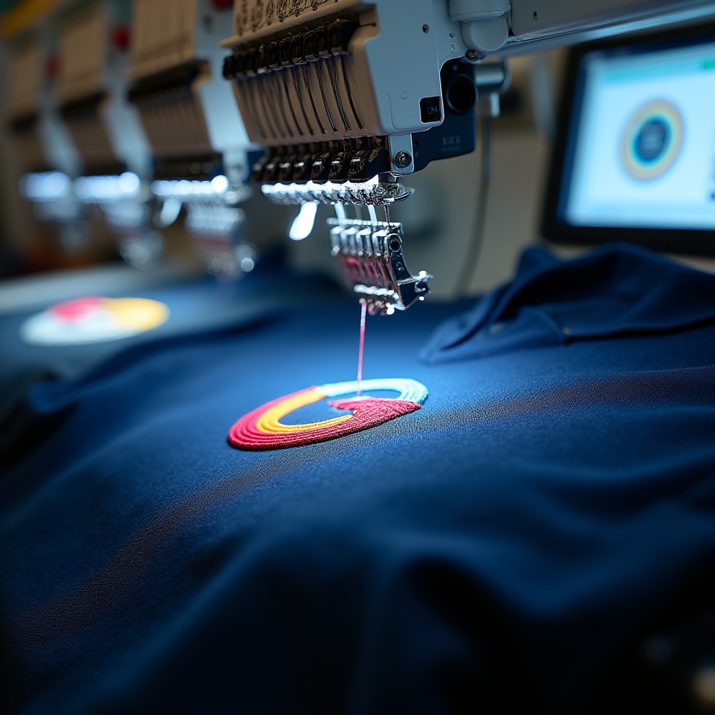 Вышивальное оборудование для нанесения логотипа на форму